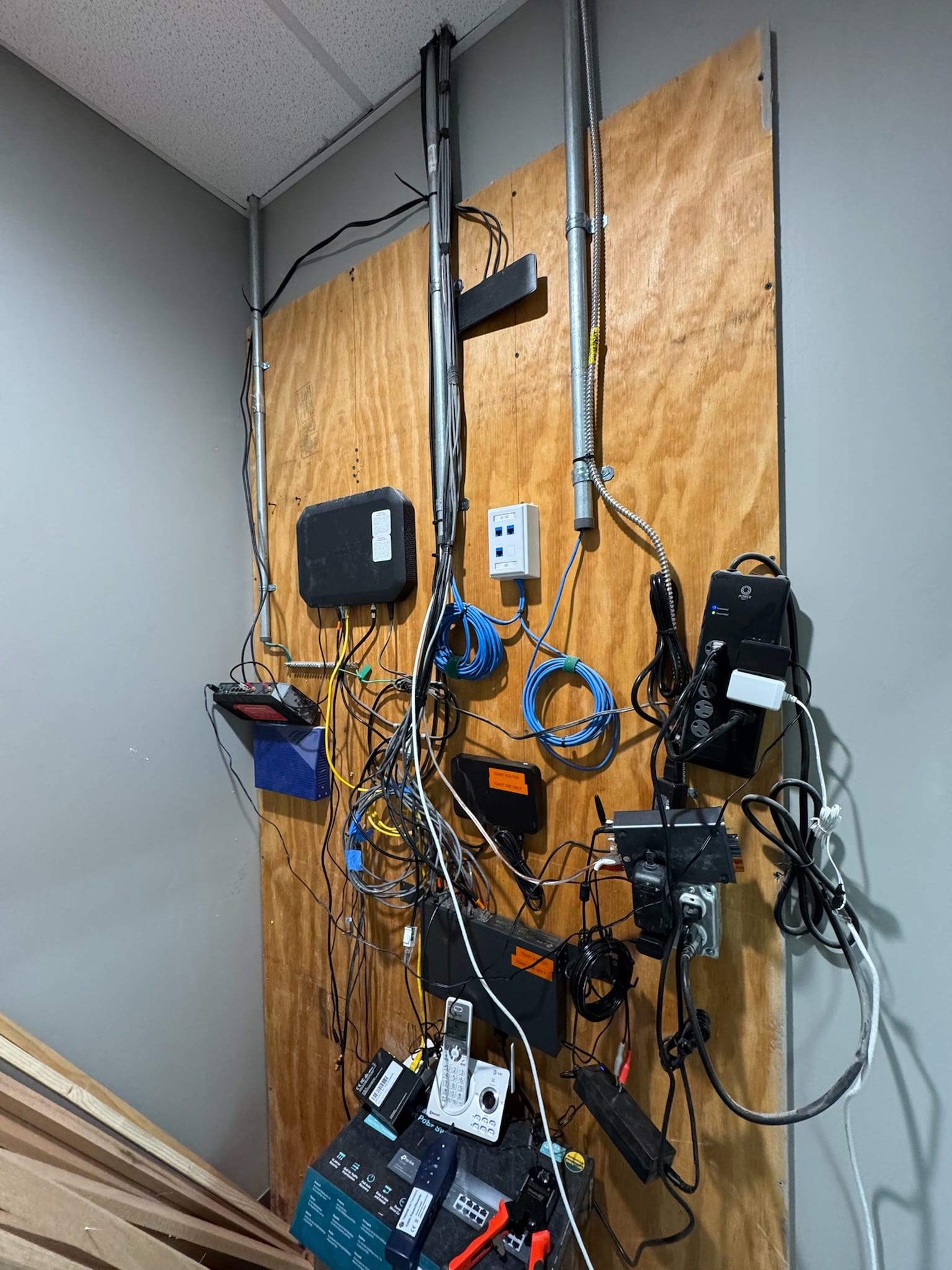 Data cabling remediation and re-termination to 568B standard at Candy Cloud, Smyrna TN